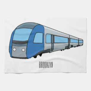 Paño De Cocina Ilustracion de personalizado de trenes eléctricos