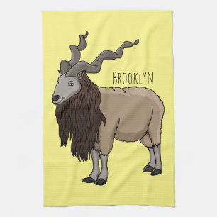 Paño De Cocina Ilustracion del personalizado de cabras Markhor