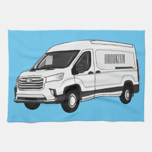Paño De Cocina Ilustracion del personalizado de la camioneta de e