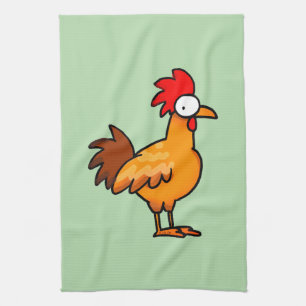 Paño De Cocina Ilustración divertida de pollo de dibujos animados