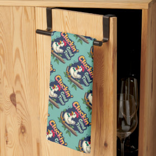 Paño De Cocina Ilustracion divertidísimo de pollo