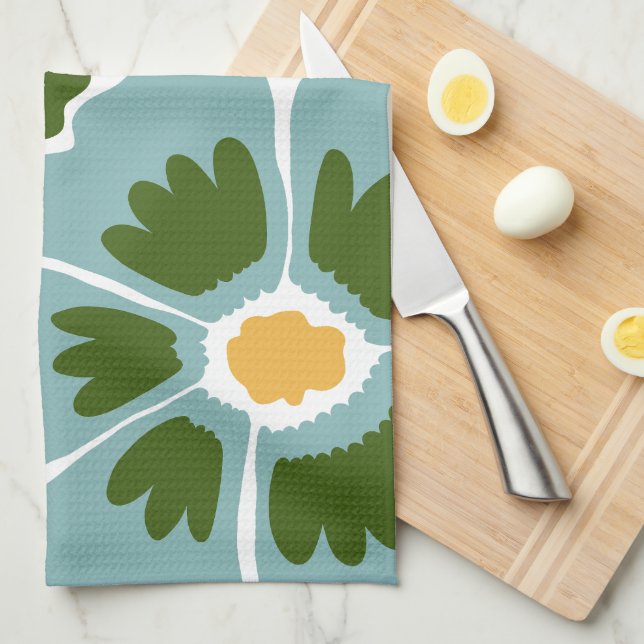 Paño De Cocina Ilustración floral (Doblado Cuarto)