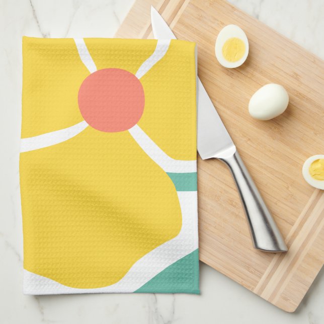 Paño De Cocina Ilustración floral (Doblado Cuarto)