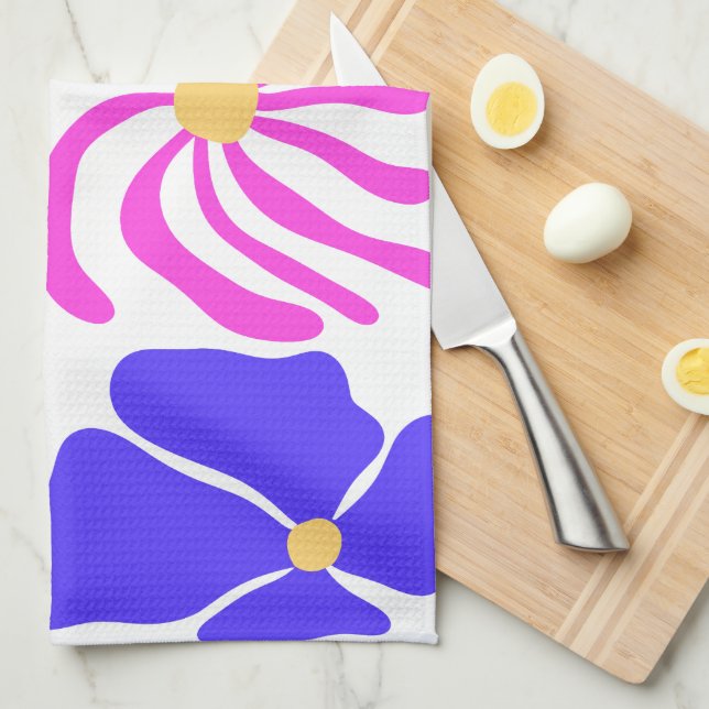 Paño De Cocina Ilustración floral (Doblado Cuarto)