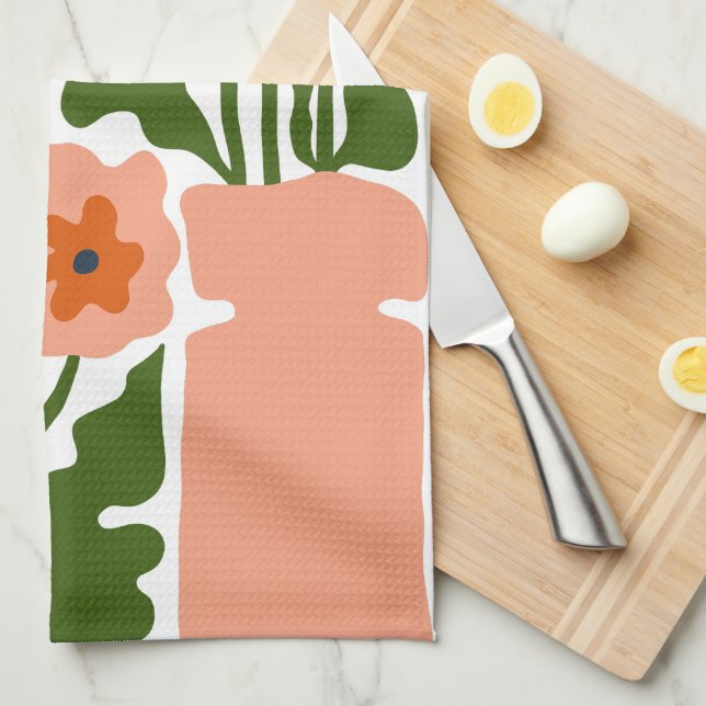 Paño De Cocina Ilustración floral (Doblado Cuarto)