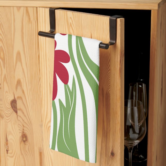 Paño De Cocina Ilustración floral (Pliegue de tercios)