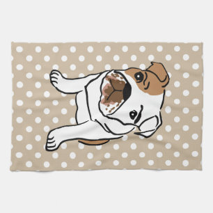 Paño De Cocina Ilustracion inglés lindo del bulldog