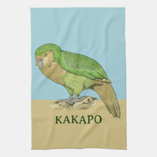 Paño De Cocina Ilustracion Kakapo