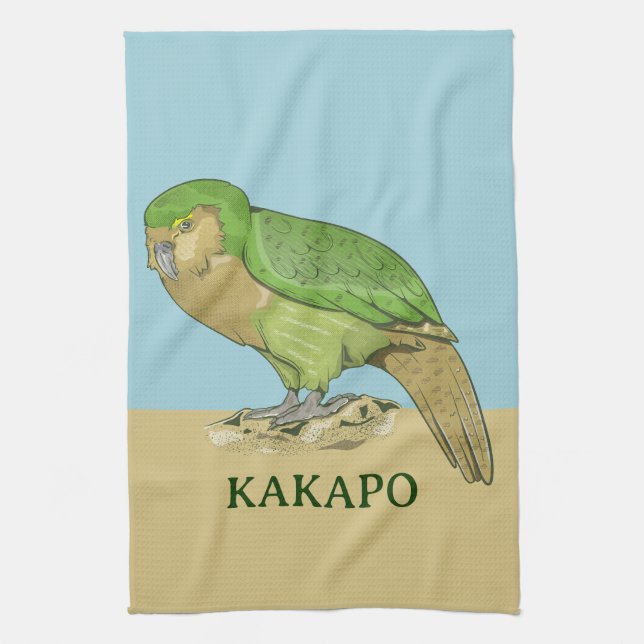 Paño De Cocina Ilustracion Kakapo (Vertical)