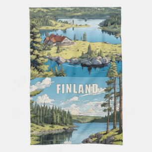 Paño De Cocina Ilustracion Natural de Finlandia