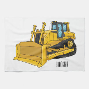 Paño De Cocina Ilustracion personalizado Bulldozer