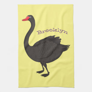 Paño De Cocina Ilustracion personalizado cisne negro