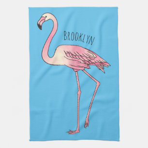 Paño De Cocina Ilustracion personalizado de aves de Flamingo