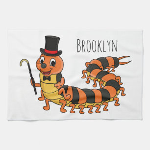 Paño De Cocina Ilustracion personalizado de centipede gracioso