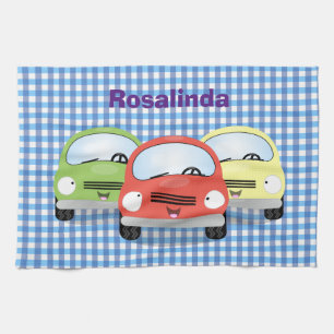 Paño De Cocina Ilustracion personalizado de coches Cute kawaii