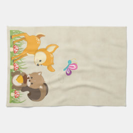 Paño De Cocina Ilustracion Personalizado de criaturas de bosques 