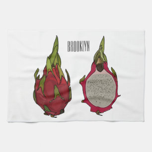 Paño De Cocina Ilustracion personalizado de fruta dragón