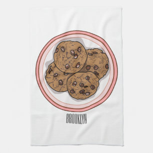 Paño De Cocina Ilustracion personalizado de galletas de chocolate