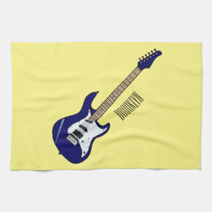 Paño De Cocina Ilustracion personalizado de guitarra eléctrica
