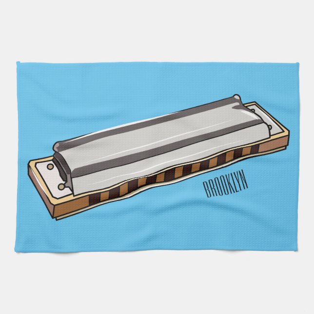 Paño De Cocina Ilustracion personalizado de Harmonica (Horizontal)
