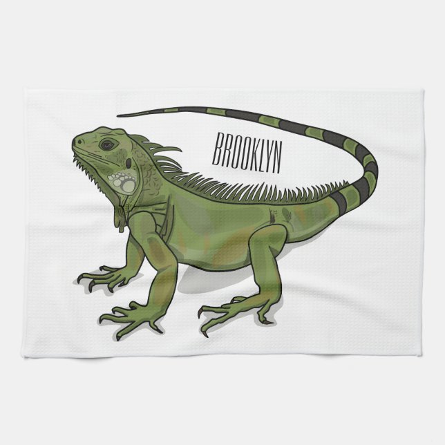 Paño De Cocina Ilustracion personalizado de Iguana (Horizontal)