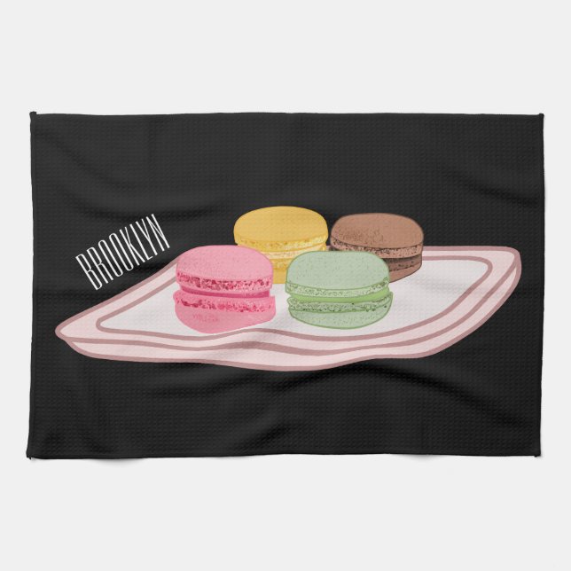 Paño De Cocina Ilustracion personalizado de Macaron (Horizontal)