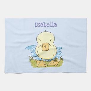 Paño De Cocina Ilustracion personalizado de pato amarillo