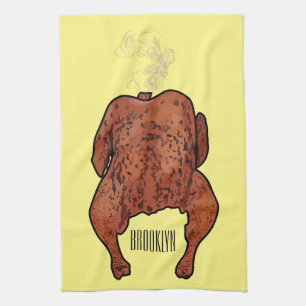 Paño De Cocina Ilustracion personalizado de pollo asado