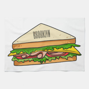 Paño De Cocina Ilustracion personalizado de sándwich