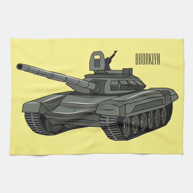 Paño De Cocina Ilustracion personalizado de tanques (Horizontal)