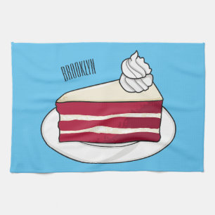 Paño De Cocina Ilustracion personalizado de tarta de terciopelo r