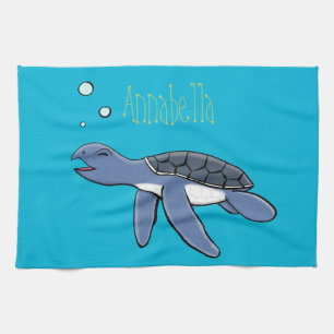 Paño De Cocina Ilustracion personalizado de tortuga marina de beb