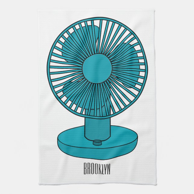 Paño De Cocina Ilustracion personalizado de ventilador (Vertical)