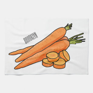 Paño De Cocina Ilustracion personalizado de zanahoria
