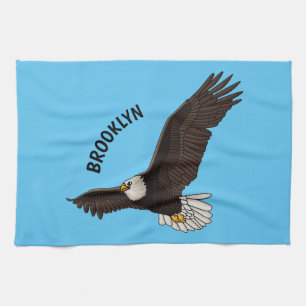 Paño De Cocina Ilustracion personalizado del águila calva