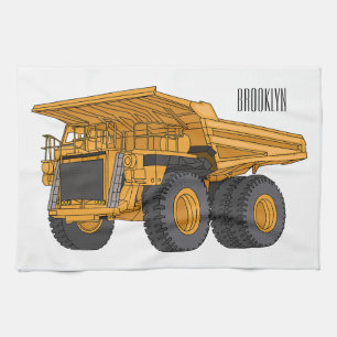 Paño De Cocina Ilustracion personalizado del camión de altura