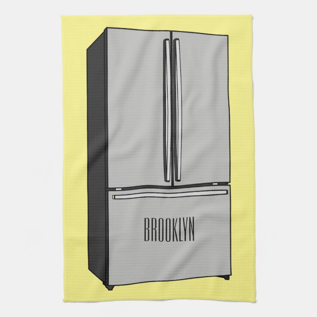Paño De Cocina Ilustracion personalizado frigorífico de puerta fr (Vertical)