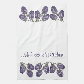 Paño De Cocina Ilustracion personalizado morado de Blackberries