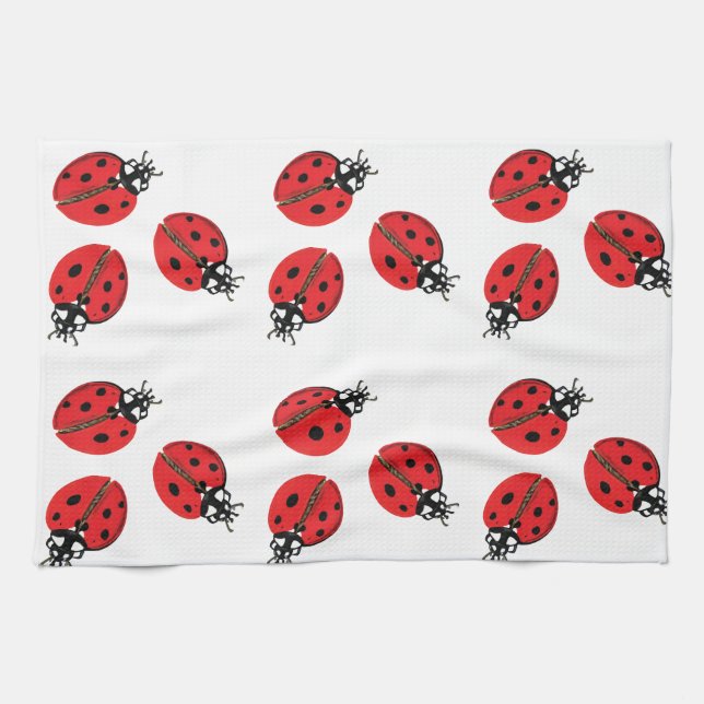 Paño De Cocina Ilustracion Red Lady Bug (Horizontal)