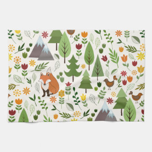 Paño De Cocina Ilustraciones de estilo escandinavo sobre el patró