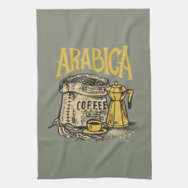 Paño De Cocina Imagen de Arabica Coffee l Vintage