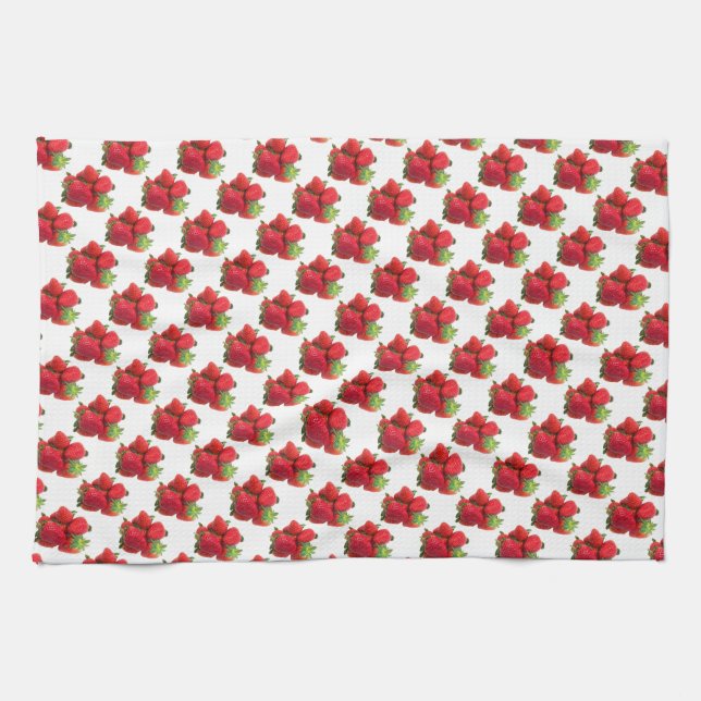 Paño De Cocina Imagen de fresas de ensueño profundo (Horizontal)
