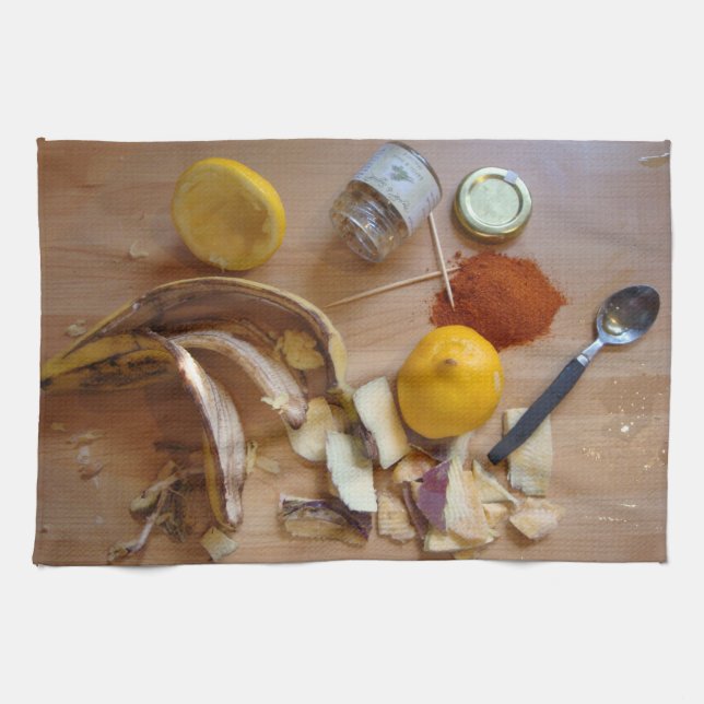 Paño De Cocina imagen divertida de los ingredientes de cocina par (Horizontal)