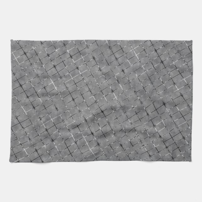 Paño De Cocina Imagen gris dividida en rectángulo, cable de brill (Horizontal)