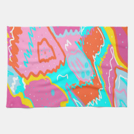 Paño De Cocina Impresión abstracta de vibraciones de verano junto