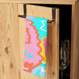 Paño De Cocina Impresión abstracta de vibraciones de verano junto