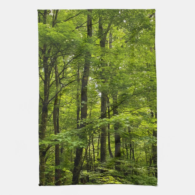 Paño De Cocina Impresión acrílica del bosque verde exuberante (Vertical)