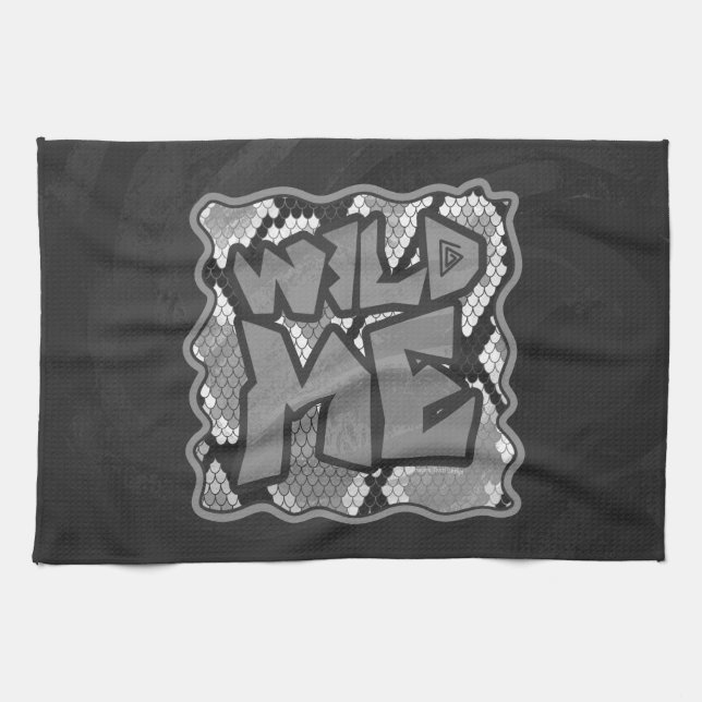 Paño De Cocina Impresión amarilla y dorada de serpientes (Horizontal)