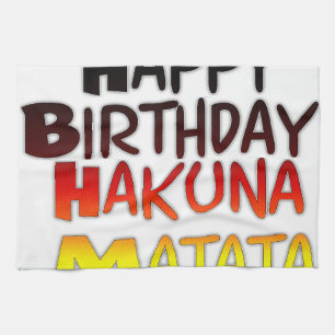 Paño De Cocina Impresión artística del cumpleaños Hakuna Matata