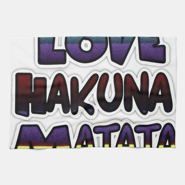 Paño De Cocina Impresión artística Hakuna Matata (Horizontal)